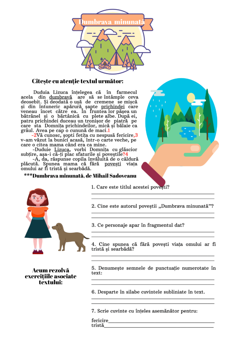 Dumbrava Minunata Rezumat Pe Scurt Dumbrava minunată | R.E.I. - Resurse Educație Incluzivă